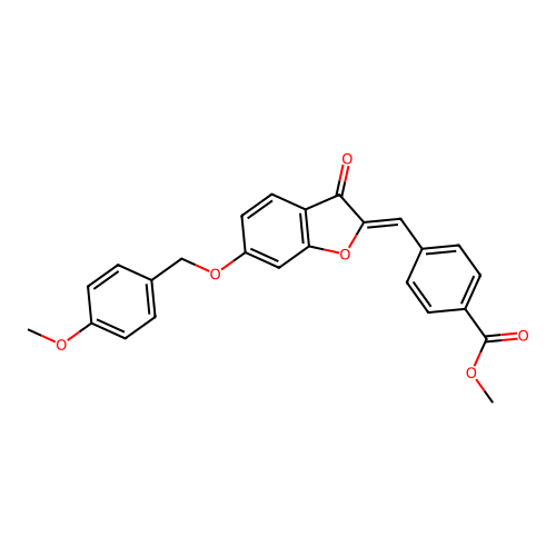 (Z)-methyl 4-((6-((4-methoxybenzyl)oxy)-3-oxobenzofuran-2(3H)-ylidene)methyl)benzoate structure