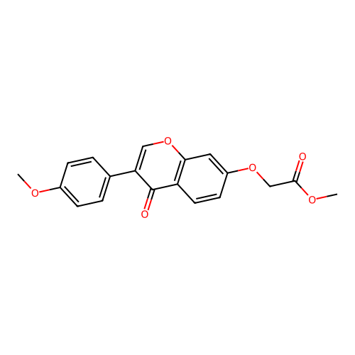 Methyl 2-{[3-(4-methoxyphenyl)-4-oxochromen-7-yl]oxy}acetate structure