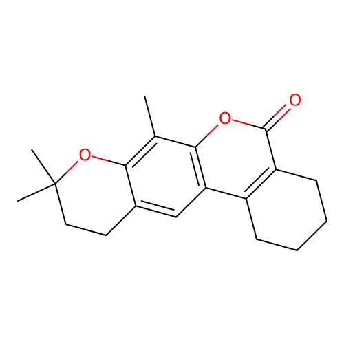 7,9,9-Trimethyl-1,2,3,4,10,11-hexahydrobenzo[c]pyrano[3,2-g]chromen-5-one structure