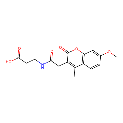 3-{[2-(7-methoxy-4-methyl-2-oxo-2H-chromen-3-yl)acetyl]amino}propanoic acid structure