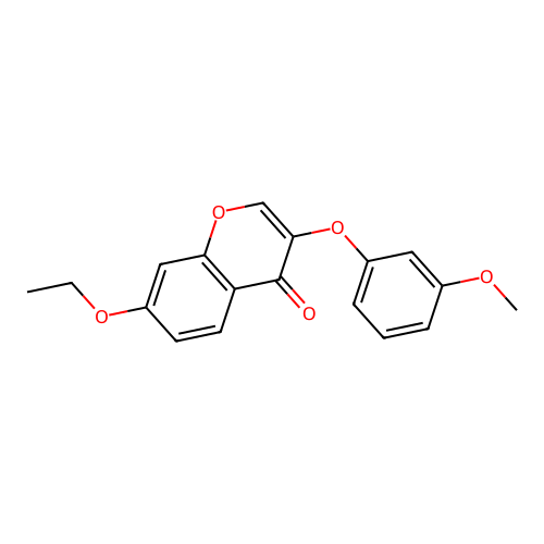 7-ethoxy-3-(3-methoxyphenoxy)-4H-chromen-4-one structure