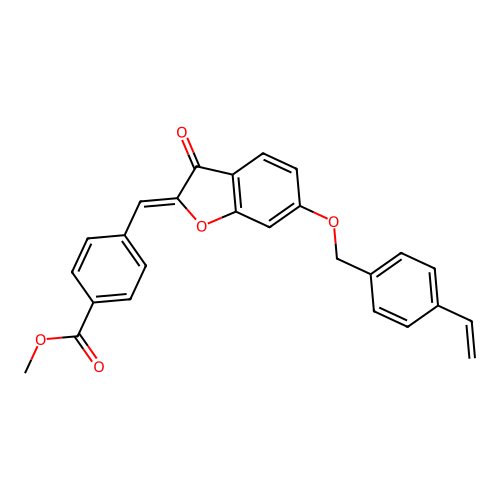 (Z)-methyl 4-((3-oxo-6-((4-vinylbenzyl)oxy)benzofuran-2(3H)-ylidene)methyl)benzoate structure