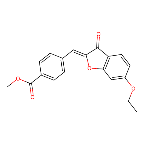 (Z)-methyl 4-((6-ethoxy-3-oxobenzofuran-2(3H)-ylidene)methyl)benzoate structure