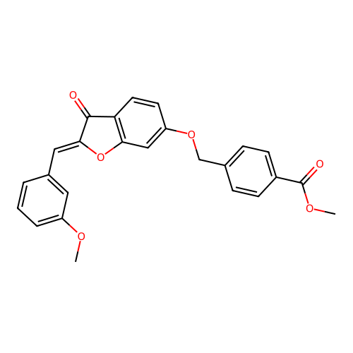 (Z)-methyl 4-(((2-(3-methoxybenzylidene)-3-oxo-2,3-dihydrobenzofuran-6-yl)oxy)methyl)benzoate structure