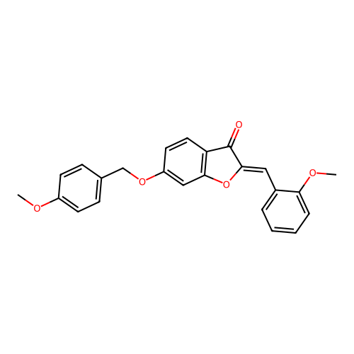 6-[(4-Methoxyphenyl)methoxy]-2-[(2-methoxyphenyl)methylene]benzo[b]furan-3-one structure