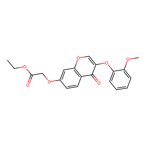 ethyl 2-((3-(2-methoxyphenoxy)-4-oxo-4H-chromen-7-yl)oxy)acetate structure