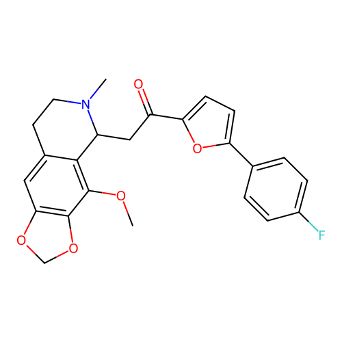 1-(5-(4-fluorophenyl)furan-2-yl)-2-(4-methoxy-6-methyl-5,6,7,8-tetrahydro-[1,3]dioxolo[4,5-g]isoquinolin-5-yl)ethanone structure