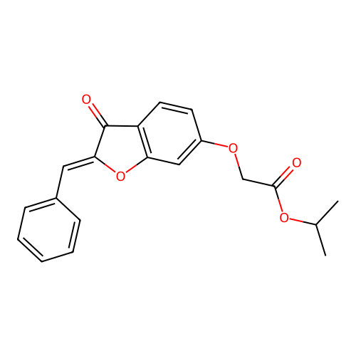 (Z)-isopropyl 2-((2-benzylidene-3-oxo-2,3-dihydrobenzofuran-6-yl)oxy)acetate structure