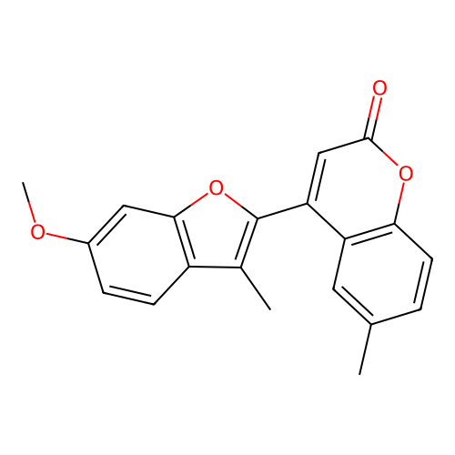 4-(6-Methoxy-3-methyl-1-benzofuran-2-yl)-6-methylchromen-2-one structure