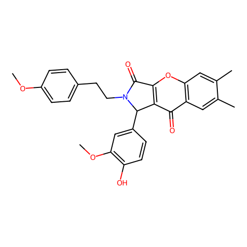 1-(4-hydroxy-3-methoxyphenyl)-2-(4-methoxyphenethyl)-6,7-dimethyl-1,2-dihydrochromeno[2,3-c]pyrrole-3,9-dione structure