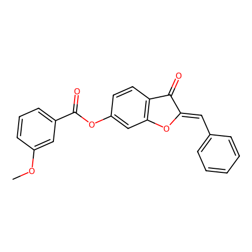 3-Oxo-2-(phenylmethylene)benzo[3,4-b]furan-6-yl 3-methoxybenzoate structure
