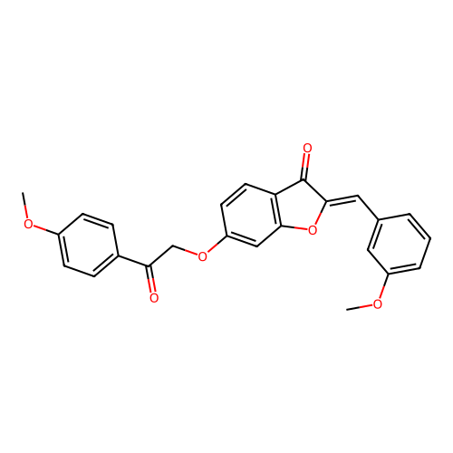 (Z)-2-(3-methoxybenzylidene)-6-(2-(4-methoxyphenyl)-2-oxoethoxy)benzofuran-3(2H)-one structure