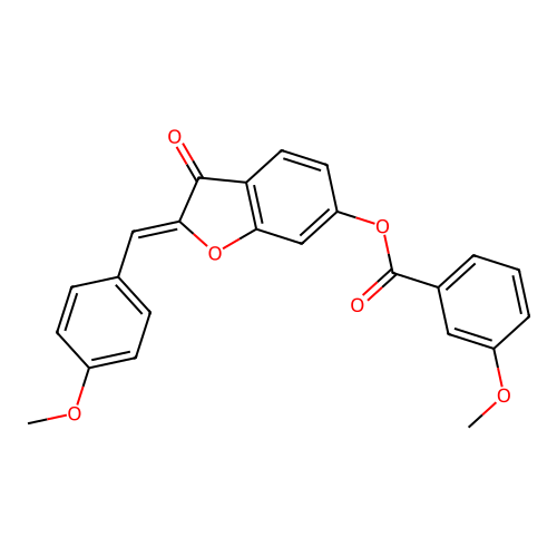 2-[(4-Methoxyphenyl)methylene]-3-oxobenzo[3,4-b]furan-6-yl 3-methoxybenzoate structure