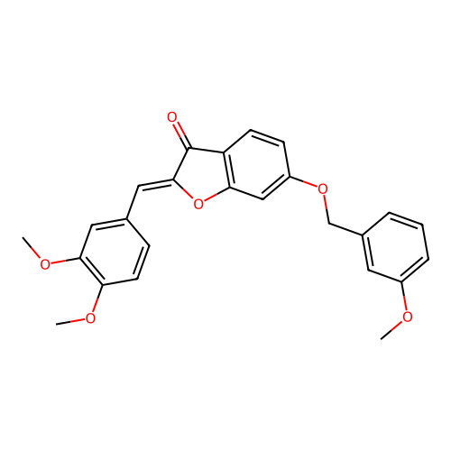 (Z)-2-(3,4-dimethoxybenzylidene)-6-((3-methoxybenzyl)oxy)benzofuran-3(2H)-one structure
