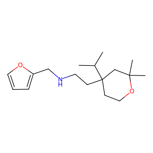 2-(2,2-dimethyl-4-propan-2-yl-oxan-4-yl)-N-(2-furylmethyl)ethanamine structure