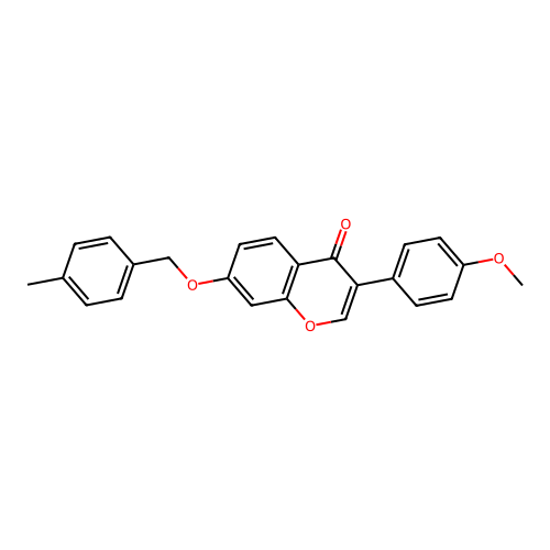 3-(4-Methoxyphenyl)-7-[(4-methylphenyl)methoxy]chromen-4-one structure