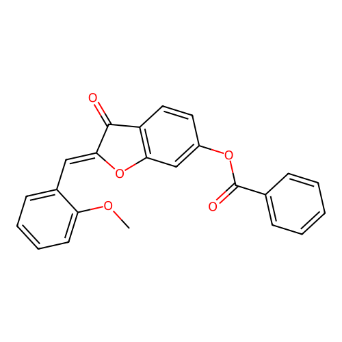 2-[(2-Methoxyphenyl)methylene]-3-oxobenzo[3,4-b]furan-6-yl benzoate structure