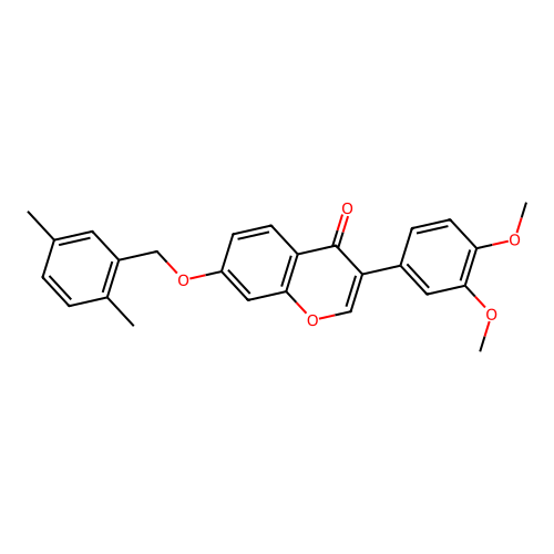 3-(3,4-Dimethoxyphenyl)-7-[(2,5-dimethylphenyl)methoxy]chromen-4-one structure