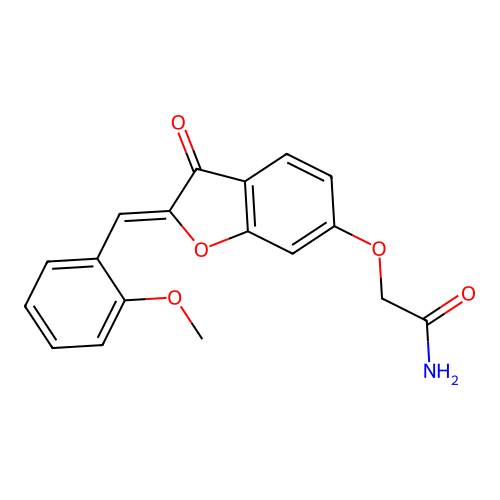 (Z)-2-((2-(2-methoxybenzylidene)-3-oxo-2,3-dihydrobenzofuran-6-yl)oxy)acetamide structure
