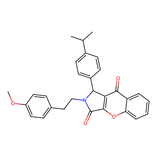 1-(4-isopropylphenyl)-2-(4-methoxyphenethyl)-1,2-dihydrochromeno[2,3-c]pyrrole-3,9-dione structure