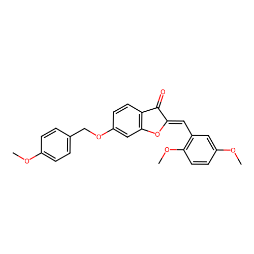 (2Z)-2-(2,5-dimethoxybenzylidene)-6-[(4-methoxybenzyl)oxy]-1-benzofuran-3(2H)-one structure