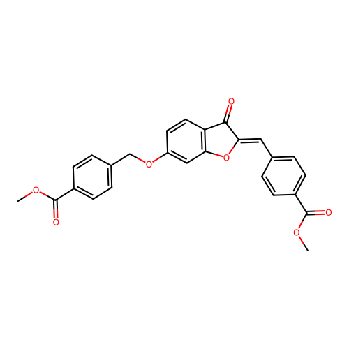 (Z)-methyl 4-((6-((4-(methoxycarbonyl)benzyl)oxy)-3-oxobenzofuran-2(3H)-ylidene)methyl)benzoate structure