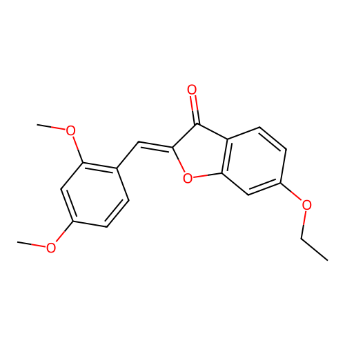 (Z)-2-(2,4-dimethoxybenzylidene)-6-ethoxybenzofuran-3(2H)-one structure