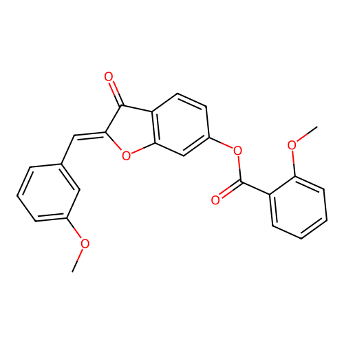 2-[(3-Methoxyphenyl)methylene]-3-oxobenzo[3,4-b]furan-6-yl 2-methoxybenzoate structure