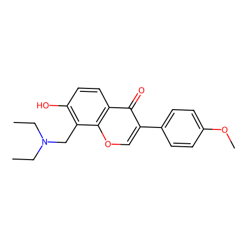 8-(Diethylaminomethyl)-7-hydroxy-3-(4-methoxyphenyl)chromen-4-one structure