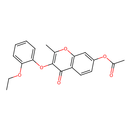 3-(2-ethoxyphenoxy)-2-methyl-4-oxo-4H-chromen-7-yl acetate structure