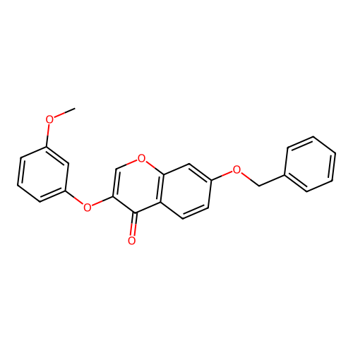 7-(benzyloxy)-3-(3-methoxyphenoxy)-4H-chromen-4-one structure