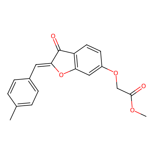 (Z)-methyl 2-((2-(4-methylbenzylidene)-3-oxo-2,3-dihydrobenzofuran-6-yl)oxy)acetate structure