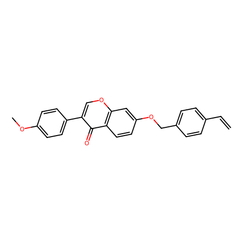 3-(4-Methoxyphenyl)-7-[(4-vinylphenyl)methoxy]chromen-4-one structure