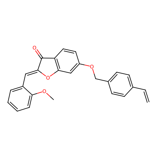 2-[(2-Methoxyphenyl)methylene]-6-[(4-vinylphenyl)methoxy]benzo[b]furan-3-one structure