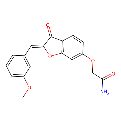 (Z)-2-((2-(3-methoxybenzylidene)-3-oxo-2,3-dihydrobenzofuran-6-yl)oxy)acetamide structure