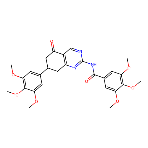 3,4,5-trimethoxy-N-[5-oxo-7-(3,4,5-trimethoxyphenyl)-7,8-dihydro-6H-quinazolin-2-yl]benzamide structure