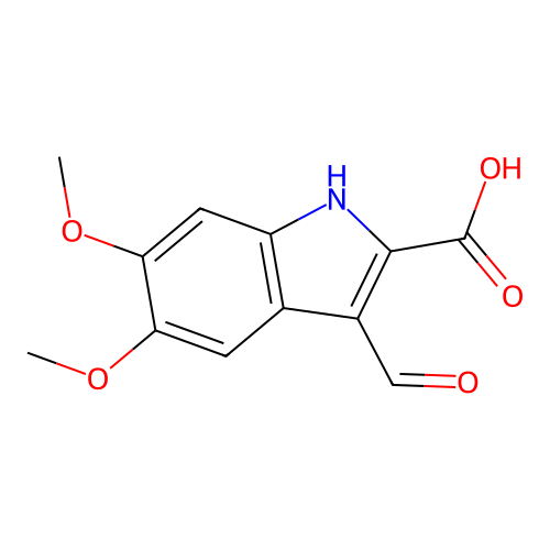 3-formyl-5,6-dimethoxy-1H-indole-2-carboxylic acid structure