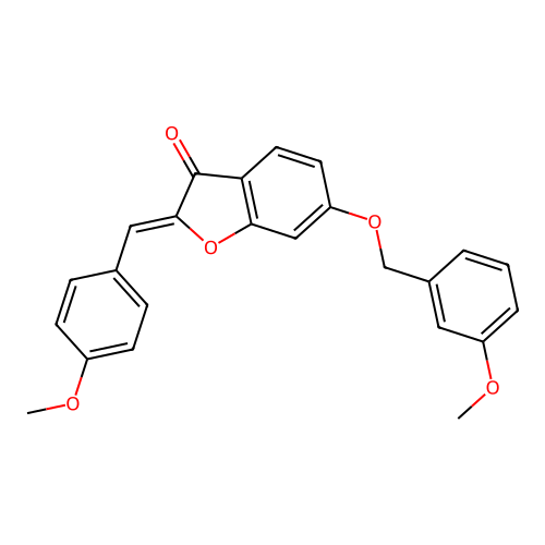 6-[(3-Methoxyphenyl)methoxy]-2-[(4-methoxyphenyl)methylene]benzo[b]furan-3-one structure