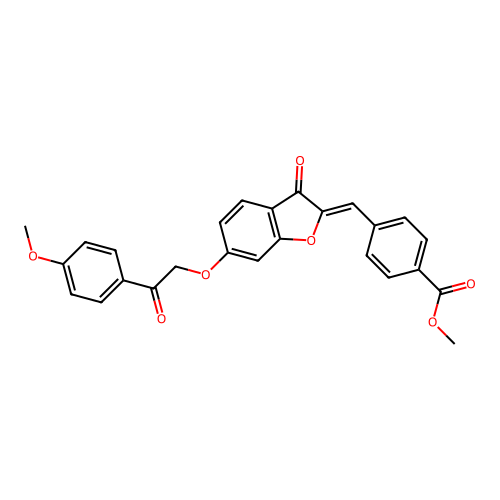 (Z)-methyl 4-((6-(2-(4-methoxyphenyl)-2-oxoethoxy)-3-oxobenzofuran-2(3H)-ylidene)methyl)benzoate structure