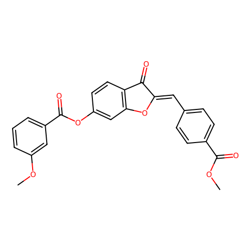 (Z)-2-(4-(methoxycarbonyl)benzylidene)-3-oxo-2,3-dihydrobenzofuran-6-yl 3-methoxybenzoate structure