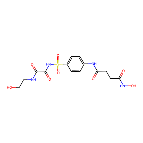 Butanediamide, N-hydroxy-N'-(4-(((((2-hydroxyethyl)amino)oxacetyl)amino)sulfonyl)phenyl)- structure
