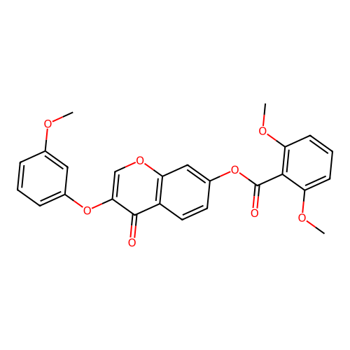 3-(3-methoxyphenoxy)-4-oxo-4H-chromen-7-yl 2,6-dimethoxybenzoate structure