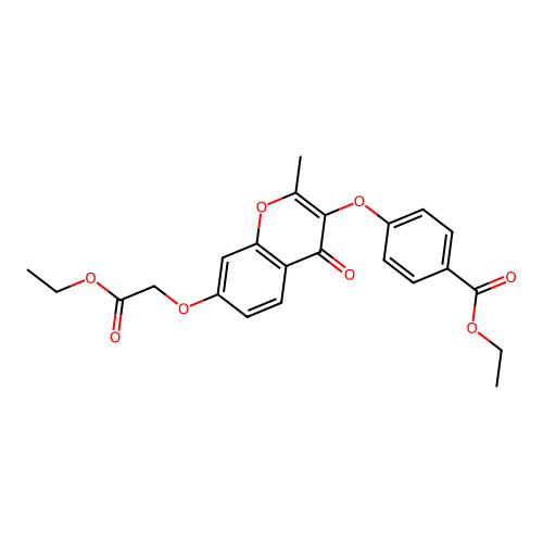 ethyl 4-{[7-(2-ethoxy-2-oxoethoxy)-2-methyl-4-oxo-4H-chromen-3-yl]oxy}benzoate structure