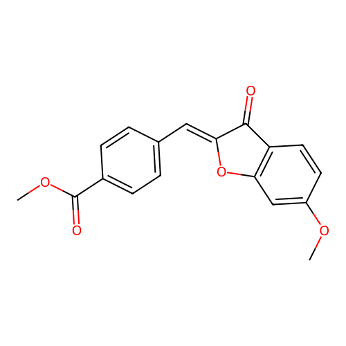 (Z)-methyl 4-((6-methoxy-3-oxobenzofuran-2(3H)-ylidene)methyl)benzoate structure