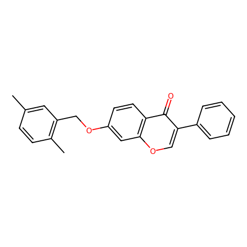 7-[(2,5-Dimethylphenyl)methoxy]-3-phenylchromen-4-one structure
