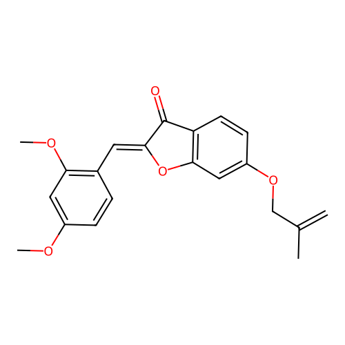 (Z)-2-(2,4-dimethoxybenzylidene)-6-((2-methylallyl)oxy)benzofuran-3(2H)-one structure
