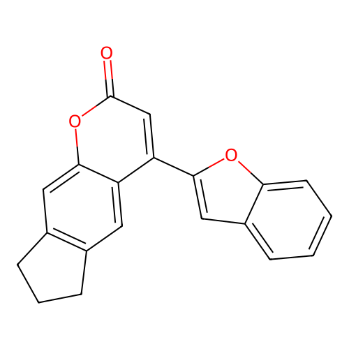 4-(1-benzofuran-2-yl)-7,8-dihydrocyclopenta[g]chromen-2(6H)-one structure