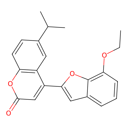 4-(7-Ethoxybenzo[d]furan-2-yl)-6-(methylethyl)chromen-2-one structure