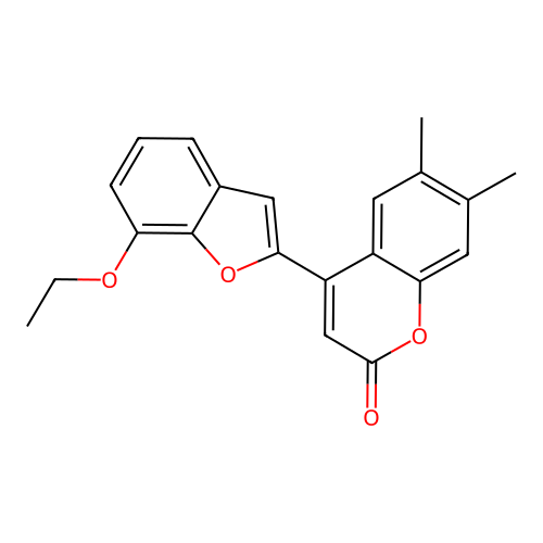4-(7-ethoxybenzofuran-2-yl)-6,7-dimethyl-2H-chromen-2-one structure