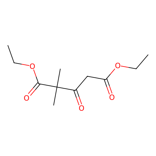 Diethyl 2,2-dimethyl-3-oxopentanedioate structure